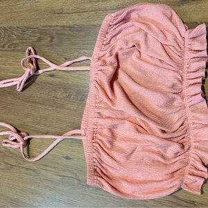 Wild Fable Coral Ruched Top